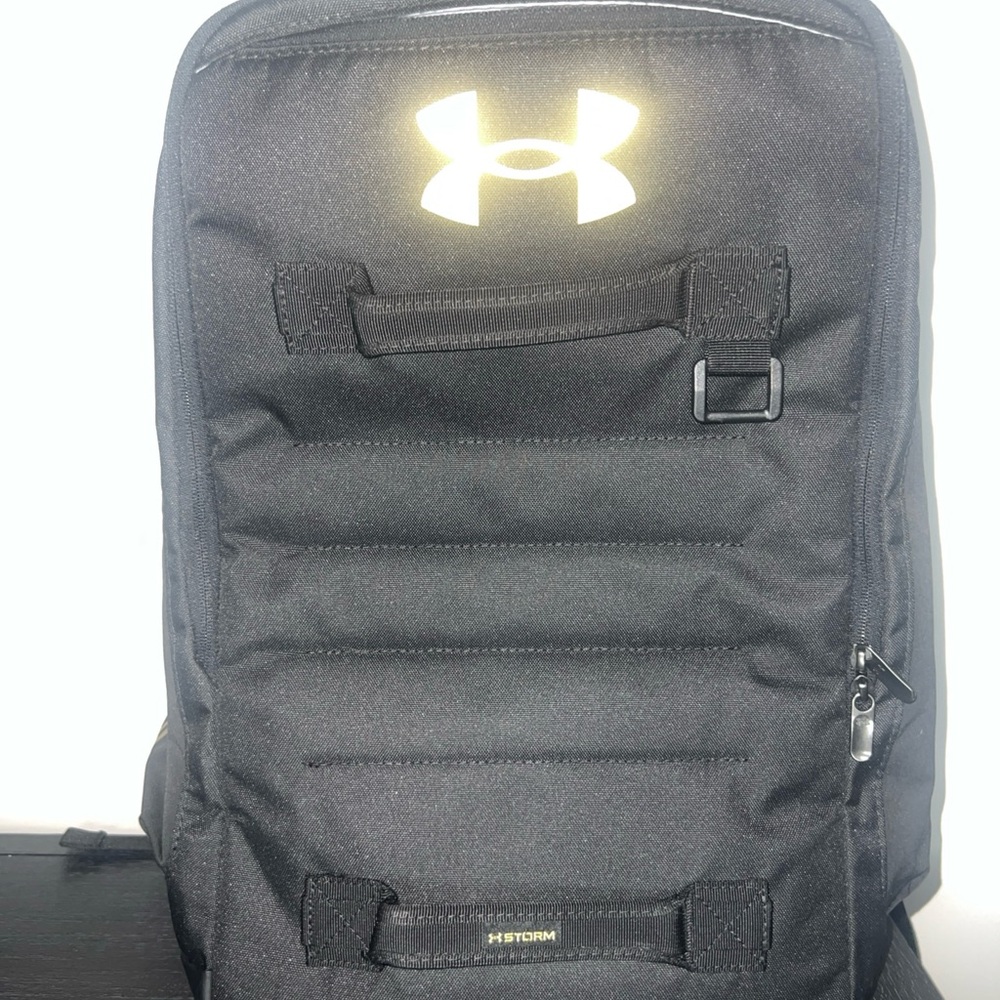Under Armour Contain Black Backpack with Gold Logo